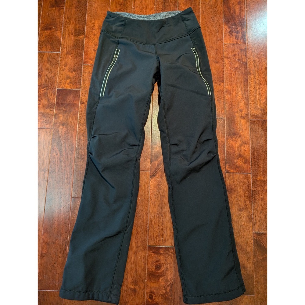 Lululemon Run: Free Black Fleece 6 Softshell Winter Running Pants Reflective